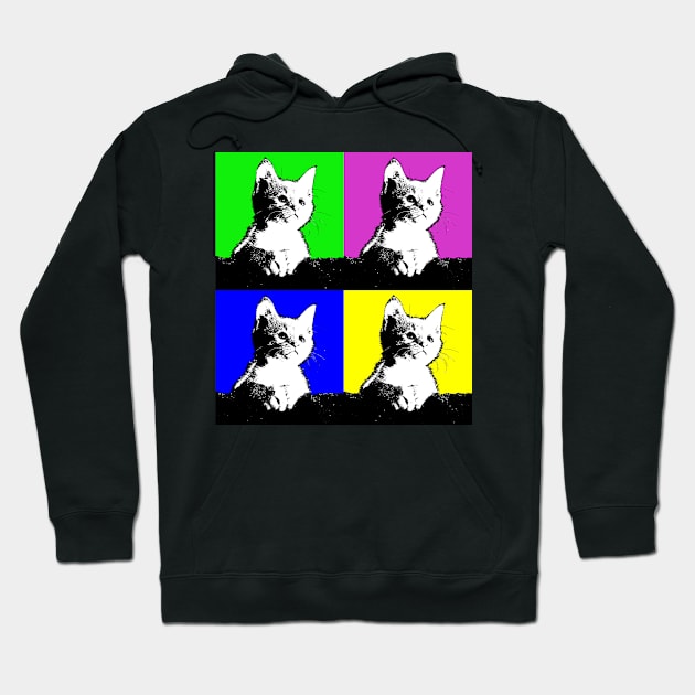 Pop Art Cat Hoodie by Vanusa's shop